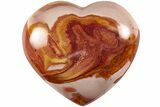 Wide, Polychrome Jasper Heart - Madagascar #205235-1